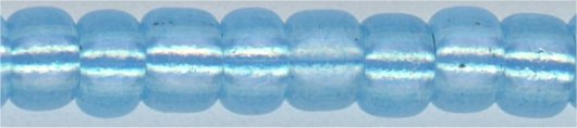 8-0647  Dyed Aqua Silver Lined Alabaster  8° Seed bead