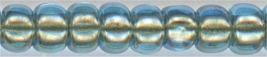 8-0990-T  Gold Lined Aqua  8° Seed bead