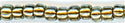 8-0993-t   Gold Lined Black Diamond  8° Seed bead