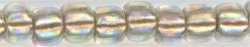 8-0994-t  Inside Color Tan/Crystal AB 8° Seed bead