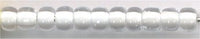 8-1104  Color Lined Clear/White  8° Seed bead
