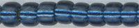 8-1425  Dyed Silver Lined Blue Zircon 8° Seed bead