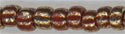 8-1708-t  Gilded Red Marble  8° Seed bead (3 inch tube)