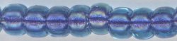 8-1827  Sparkling Purple Lined Aqua Luster 8° Seed bead