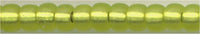 11-0014-f   Matte Silver Lined Chartreuse  11° Seed bead