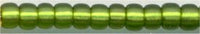 11-0026-f   Matte Silver Lined Olive  11° Seed bead
