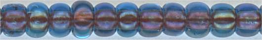 11-0381-t   Inside Color Maroon/Light Blue  11° Seed bead