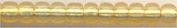 11-0578  Dyed Light Topaz Silver Lined Alabaster  11° Seed bead