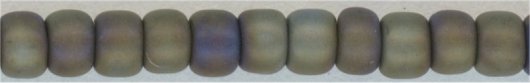 11-0614-T  Matte Raku Olive/Purple  11° Seed bead