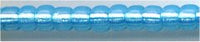 11-0647  Dyed Aqua Silver Lined Alabaster  11° Seed bead
