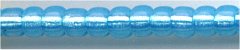 11-0647  Dyed Aqua Silver Lined Alabaster  11° Seed bead