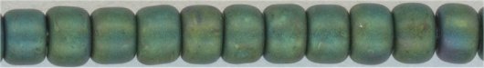 11-0710-t  Matte Raku Green Iris  11° Seed bead