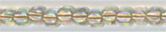 11-0994-t  Inside Color Tan/Crystal AB  11° Seed bead