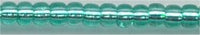 11-1334  Transparent Silver Lined Dark Aqua  11° Seed bead