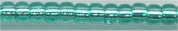 11-1334  Transparent Silver Lined Dark Aqua  11° Seed bead