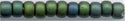 11-2066  Matte Metallic Dark Green Iris  11° Seed bead