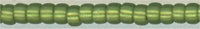 15-0026-f  Matte Silver Lined Olive   15° Seed bead