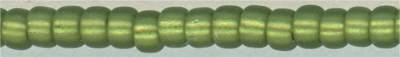 15-0026-f  Matte Silver Lined Olive   15° Seed bead