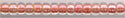 15-0214  Salmon Lined Crystal   15° Seed bead