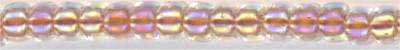 15-0275   Dark Peach Lined Crystal AB   15° Seed bead