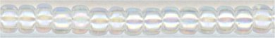 15-0284  White Lined Crystal AB   15° Seed bead