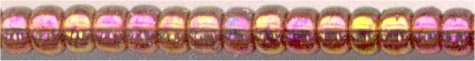 15-0301  Dark Topaz Rainbow Gold Luster   15° Seed bead