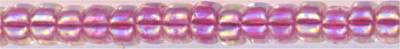15-0355   Hot Pink Lined Crystal AB   15° Seed bead
