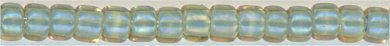 15-0952-t   Inside Color Aqua/Gold   15° Seed bead