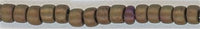15-f458b  Matte Brick Brown Iris   15° Seed bead