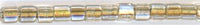 sb18-0234 1.8mm Cube Sparkling Metallic Gold Lined Crystal (3 inch tube)