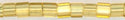 sb2-0022-f 2mm Cube - Gold Silver Lined Matte (3 inch tube)