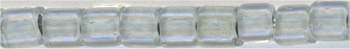 sb2-0261 2mm Cube - Metallic Grey Lined Crystal Rainbow (3 inch tube)