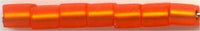 SB4-0008-f Matte Silver Lined Orange 4mm Cube (1 tube, approx 140)