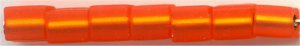 SB4-0008-f Matte Silver Lined Orange 4mm Cube (1 tube, approx 140)