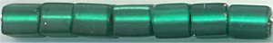 SB4-0017-f Matte Silver Lined Emerald 4mm Cube (1 tube, approx 140)