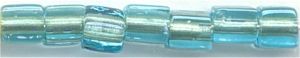 SB4-2638 Sparkling Celery Lined Aqua 4mm Cube (1 tube, approx 140)