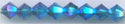 SWB-064 4mm Bicone Crystal - Emerald AB 2X