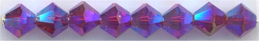 SWB-081 4mm Bicone Crystal - Siam AB 2X