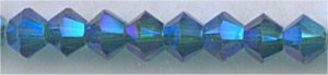 SWB-321 3mm Bicone Crystal - Emerald AB 2X (48)