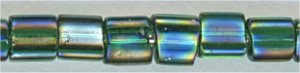 TF-2036 Toho Triangle 11 TF-2036 Silver Lined Emerald AB (3 inch tube)