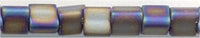 TF-0614 Matte Raku Olive/Purple Toho Triangle 11 (3 inch tube)