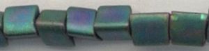 TF-0463B-F Matte Metallic Teal Iris Toho Triangle 11 (3 inch tube)