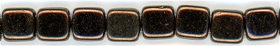 tl2-11 Dark Bronze 6mm Czech Tile  2 Hole