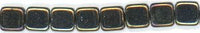 tl2-14 Brown Iris 6mm Czech Tile  2 Hole