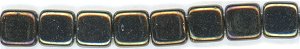 tl2-14 Brown Iris 6mm Czech Tile  2 Hole