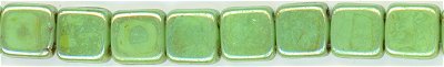 tl2-30 Honeydew Luster Picasso 6mm Czech Tile  2 Hole