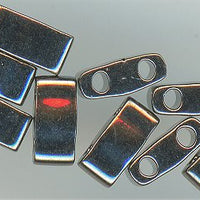 tlh-0190 Half Tila Bead - tlh-0190 Nickel Plated (7.8 gm)