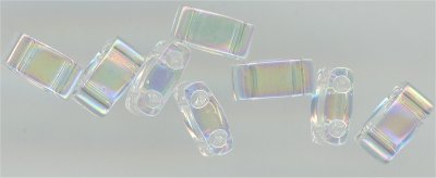 tlh-0250 Half Tila Bead - tlh-0250 Crystal AB (7.8 gm)