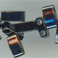 tlh-0464 Half Tila Bead - tlh-0464 Light Gunmetal (7.8 gm)