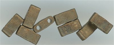 tlh-2006 Half Tila Bead - tlh-2006 Matte Metallic Bronze (7.8 gm)